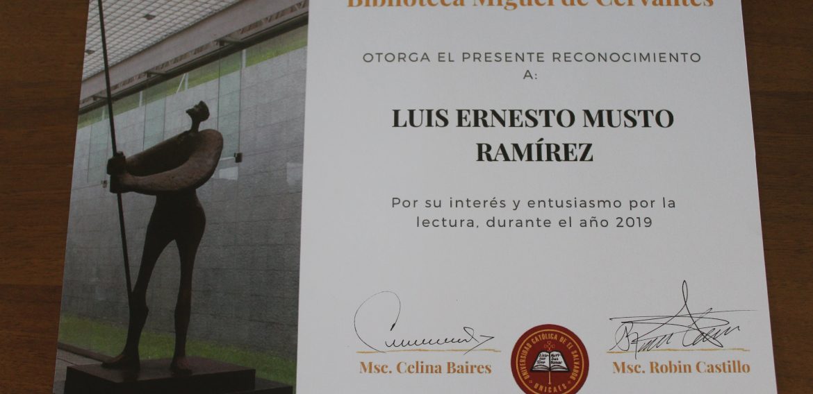 Biblioteca Miguel de Cervantes reconoce a lectores del año 2019