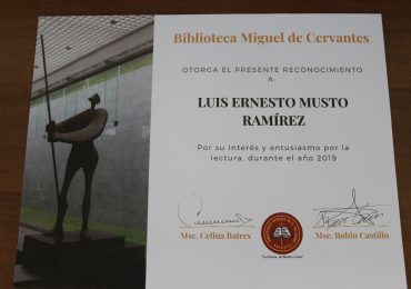 Biblioteca Miguel de Cervantes reconoce a lectores del año 2019
