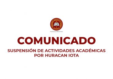SUSPENSIÓN DE ACTIVIDADES ACADÉMICAS  POR HURACAN IOTA