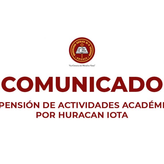 SUSPENSIÓN DE ACTIVIDADES ACADÉMICAS  POR HURACAN IOTA