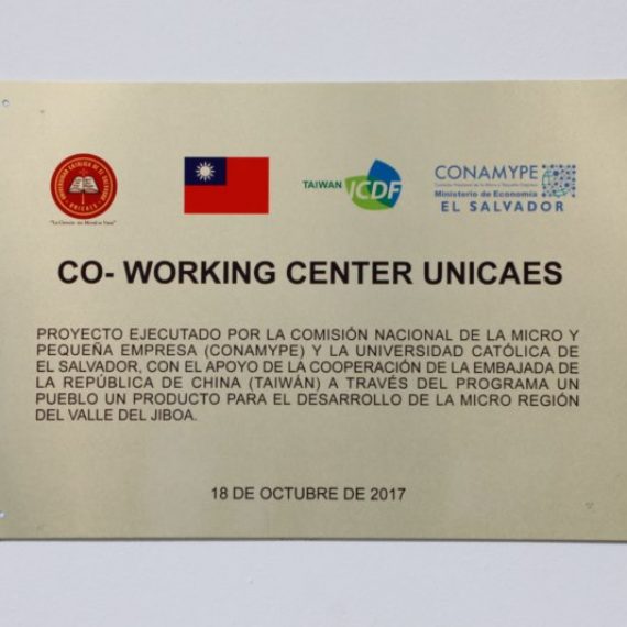 COWORKING CENTER UNICAES, UN ESPACIO DE COLABORACIÓN ENTRE EL SALVADOR Y TAIWÁN