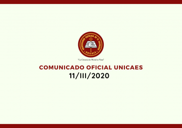 COMUNICADO OFICIAL UNICAES 11/III/2020