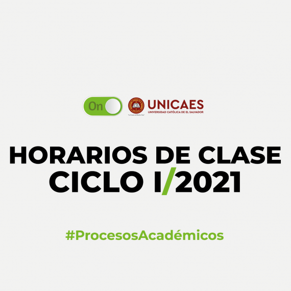 HORARIOS DE CLASES – CICLO I/2021