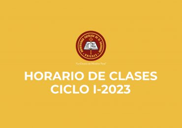 HORARIO DE CLASES CICLO I/2023
